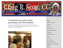 Tablet Screenshot of genealogybrickwall.com
